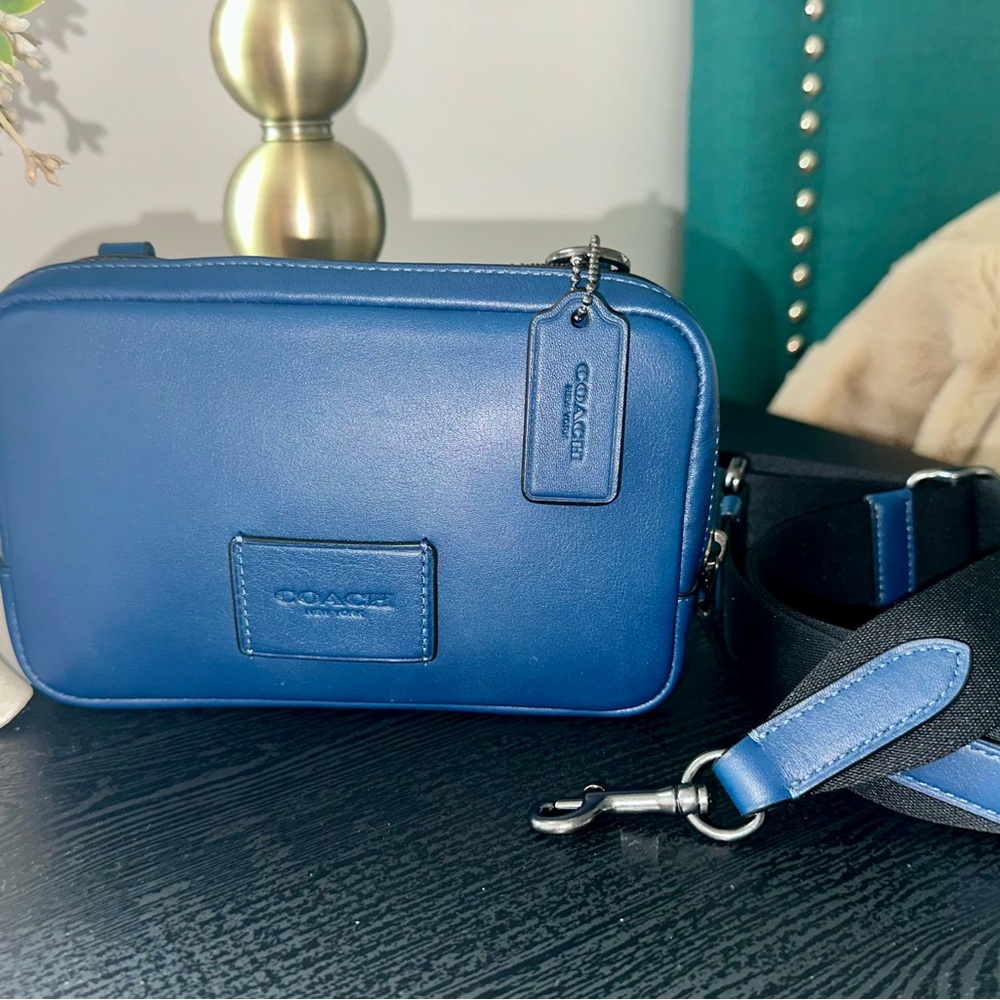 Coach Blue Leather Belt Bag